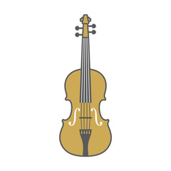 Fototapeta premium Violin icon with clean minimalist shape