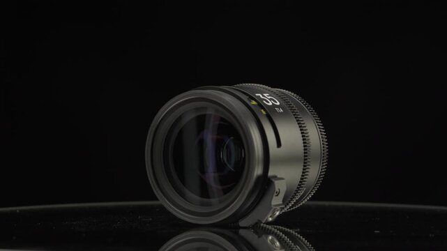 55mm Cine Lens On Reflective Surface