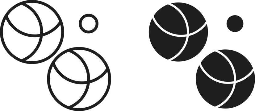 Petanque icon for social media, app, and web design. Vector illustration.