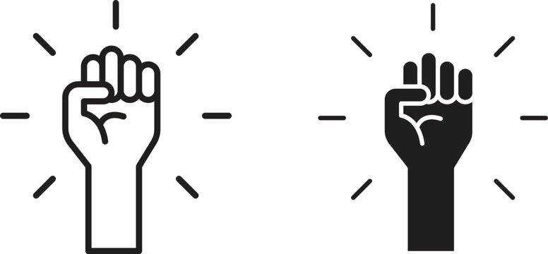 Rebellion icon for social media, app, and web design. Vector illustration.