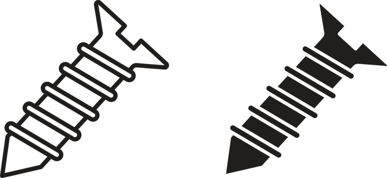 Screw icon for social media, app, and web design. Vector illustration.