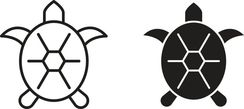 Sea turtle icon for social media, app, and web design. Vector illustration.