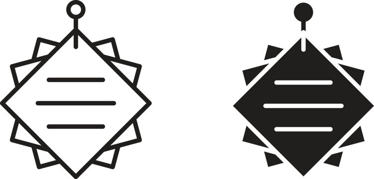 Sticky notes icon for social media, app, and web design. Vector illustration.