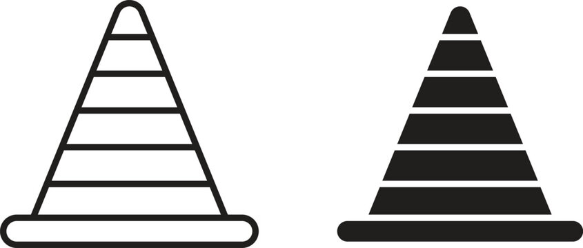 Traffic Cone icon for social media, app, and web design. Vector illustration.