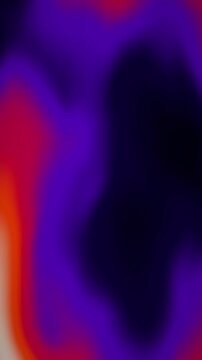 Vibrant liquid gradients melt and morph together in a soft out-of-focus abstract blur creating a beautiful colorful 3D animation background 