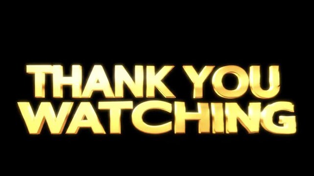 Thank You for Watching - A Golden End Screen.