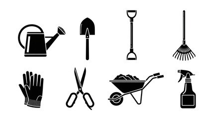 Gardening Tools Collection Icons Set Vector Illustration. © Payah
