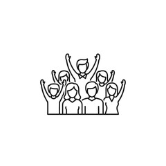 Fototapeta premium A group of people celebrating together.