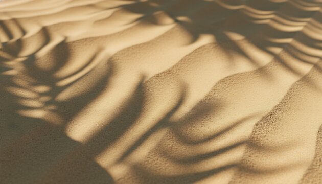 Golden Sand Dunes Shadows Abstract Pattern
