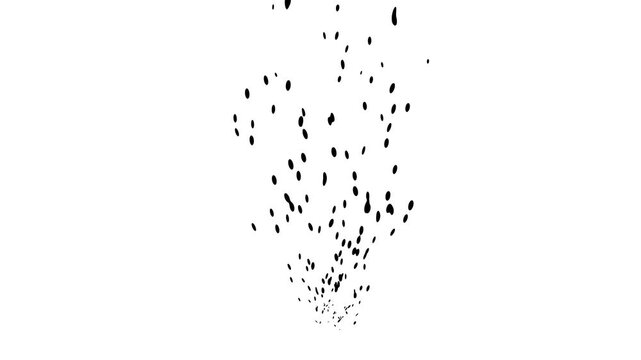 Dust particles swirling and rising upwards from a concentrated point creating dynamic motion and energetic abstract background effect.