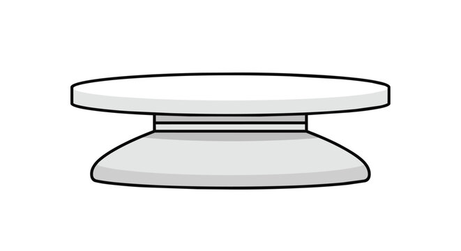 Minimalist round phone grip stand illustration, blank adjustable mobile holder accessory for smartphone and tablet mockup