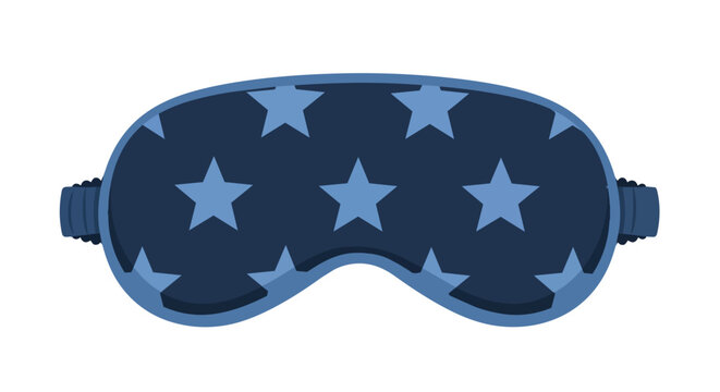 Blue Sleep Mask with Star Pattern for Resting and Travel Illustration