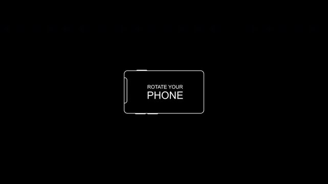 Rotate Your Phone Animation Video 4k. Video template for social networks.