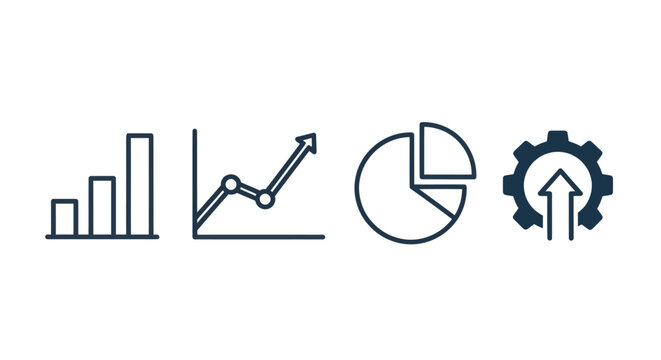 Business charts and graphs vector illustration