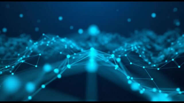 Dynamic Digital Waves, Abstract Technology, Virtual Environment, Visual Content, Neon Glow, Futuristic Perspective