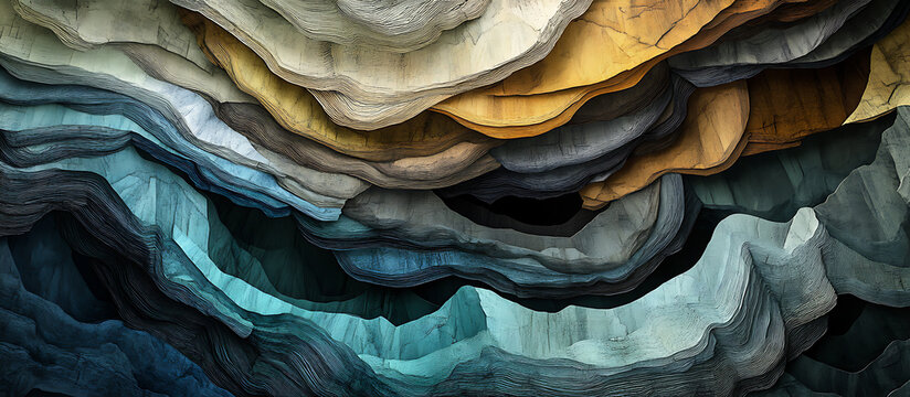 Abstract geological rock formation background, with layered earthy, tones and flowing, textures creating a, natural stone landscape effect