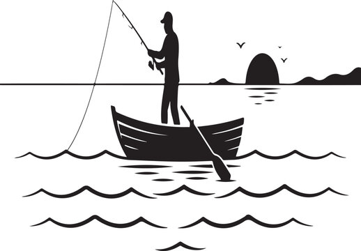 fishing boat silhouette