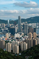 Fototapeta premium Cityscape Panoramic View of Modern High-Rise Buildings