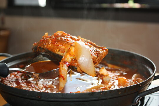 Korean Food Hairtail Fish Stew, Galchi Jjigae