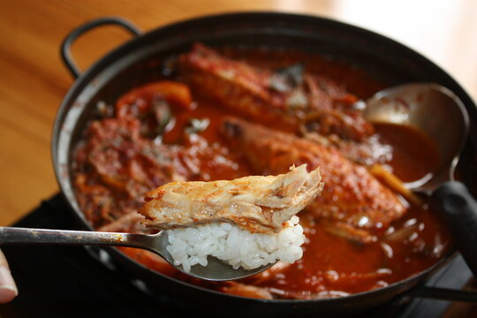 Korean Food Hairtail Fish Stew, Galchi Jjigae