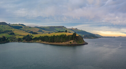 Obraz premium Breathtaking views of the Otago Peninsula, Dunedin, Otago, South Island of New Zealand