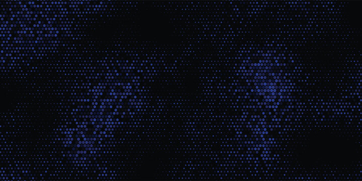 Graphene structure pattern with repetitive blue and black hexagon points and lattice texture for nanotechnology graphic illustration