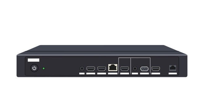 Digital Video Recorder Back Panel Illustration with Connection Ports for Security Systems