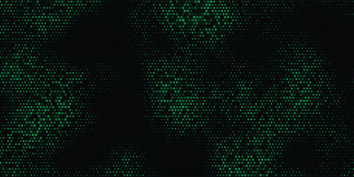 Abstract binary data flow concept with green digital code particles for technology background design