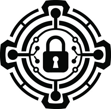 Black and white circular with people and musical instruments circle