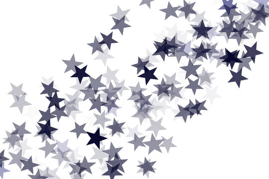 Grey and navy stars pattern on white background for festive celebration