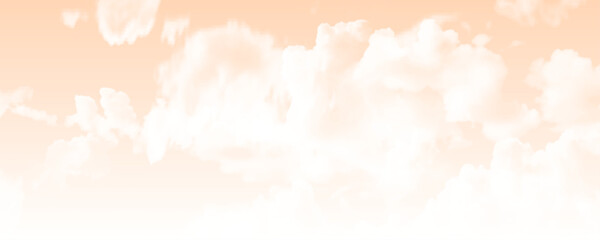 Fototapeta premium Clear pink sky with a few clouds. 