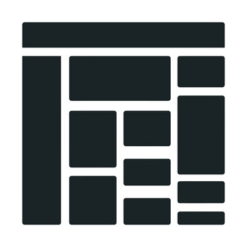 Webpage Layout Grid Icon Wireframe Structure Modular Design User Interface Symbol