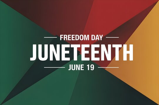 Juneteenth Freedom Day Minimalist Vector Illustration