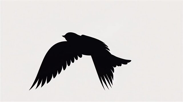 unique silhouette bird vector video