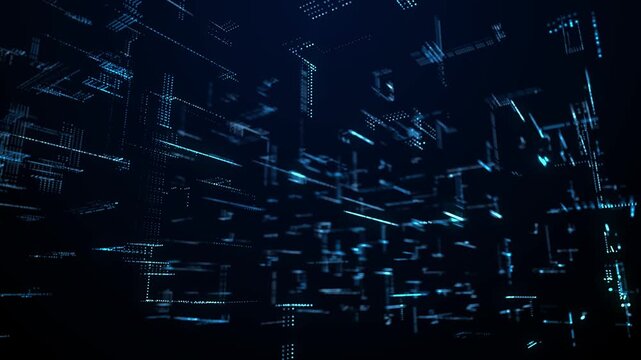 futuristic digital data network background with glowing blue technology lines and abstract cyberspace communication system.