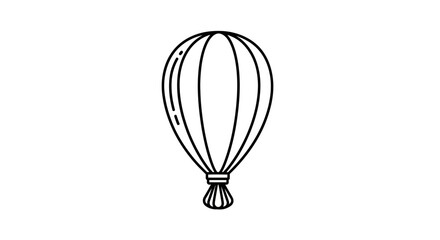 Hot Air Balloon Icon - Simple Outline Design © isti