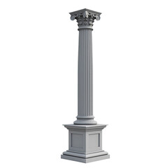 Fototapeta premium A tall column with a clock on top, suitable for urban or cityscape backgrounds