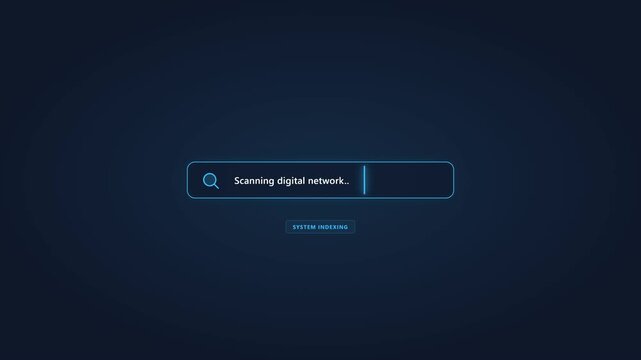 Searching Digital Network Concept with Modern 2d Search Bar