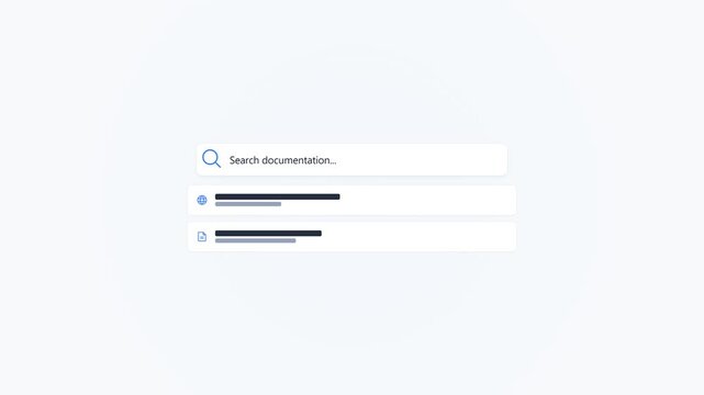 Search Bar Animation for Corporate Website Looking for Documents