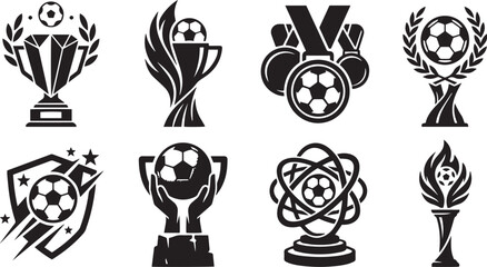 Soccer awards and football trophy emblems set © Syed Radif