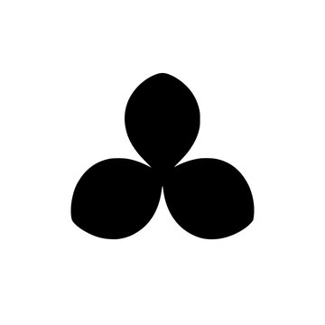 Clover symbol icon black minimal style on white background &mdash; до: 270 | после: 240 | %: 11.11%