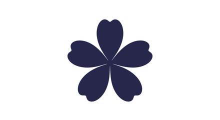 Dark Purple Flower Icon Graphic. © Andi