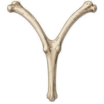 dry v shaped turkey poultry wishbone furcula