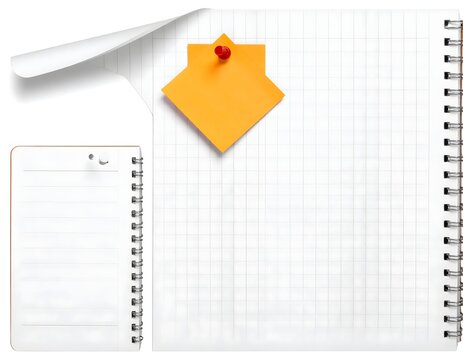 Stationery with Grid Notebook and Memo Pad