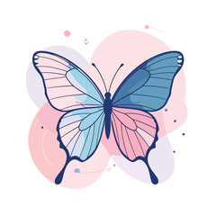 Colorful Butterfly with Open Wings. © syakila