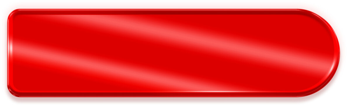 Pill button red glossy chrome metallic 3D UI element