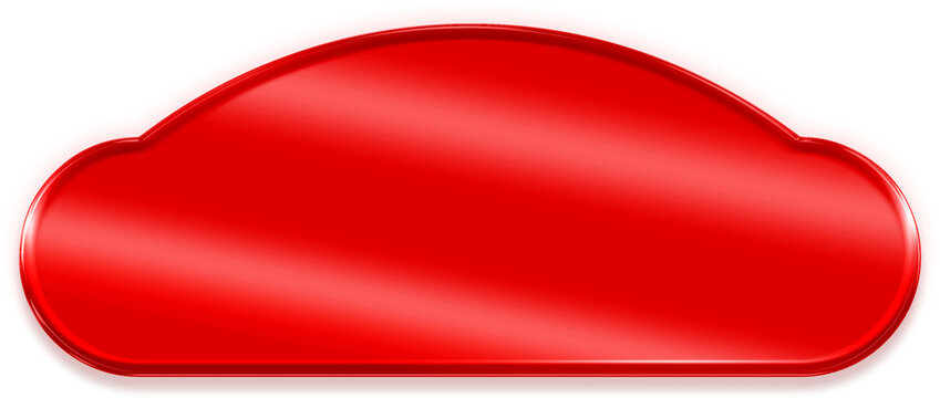Glossy red chrome ui button metallic UI element