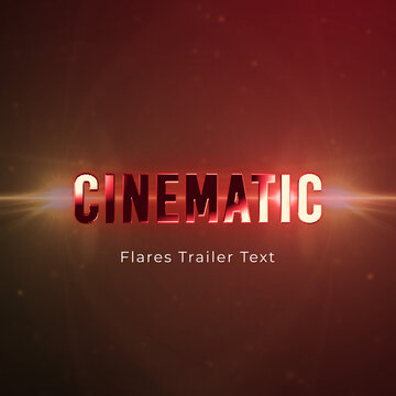 Cinematic Lens Flare Title Reveal &ndash; Letter by Letter Trailer Opener Square