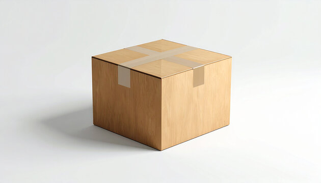 Cardboard box isolated on white