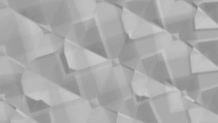 Obraz premium Abstract light grey 3D low poly geometric background texture. Silver repeating polygonal surface. Modern crumpled faceted paper banner illustration design.